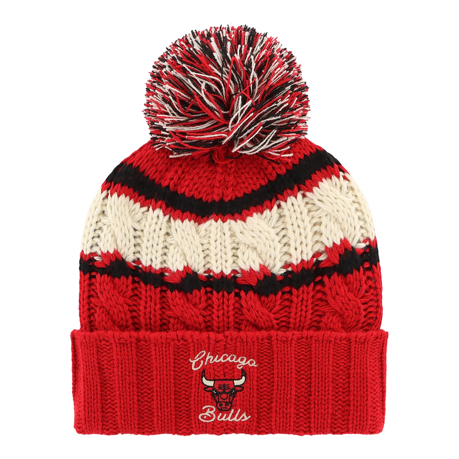 Ladies Chicago Bulls 47 Brand Emma Chenille Knit Hat - Image 2