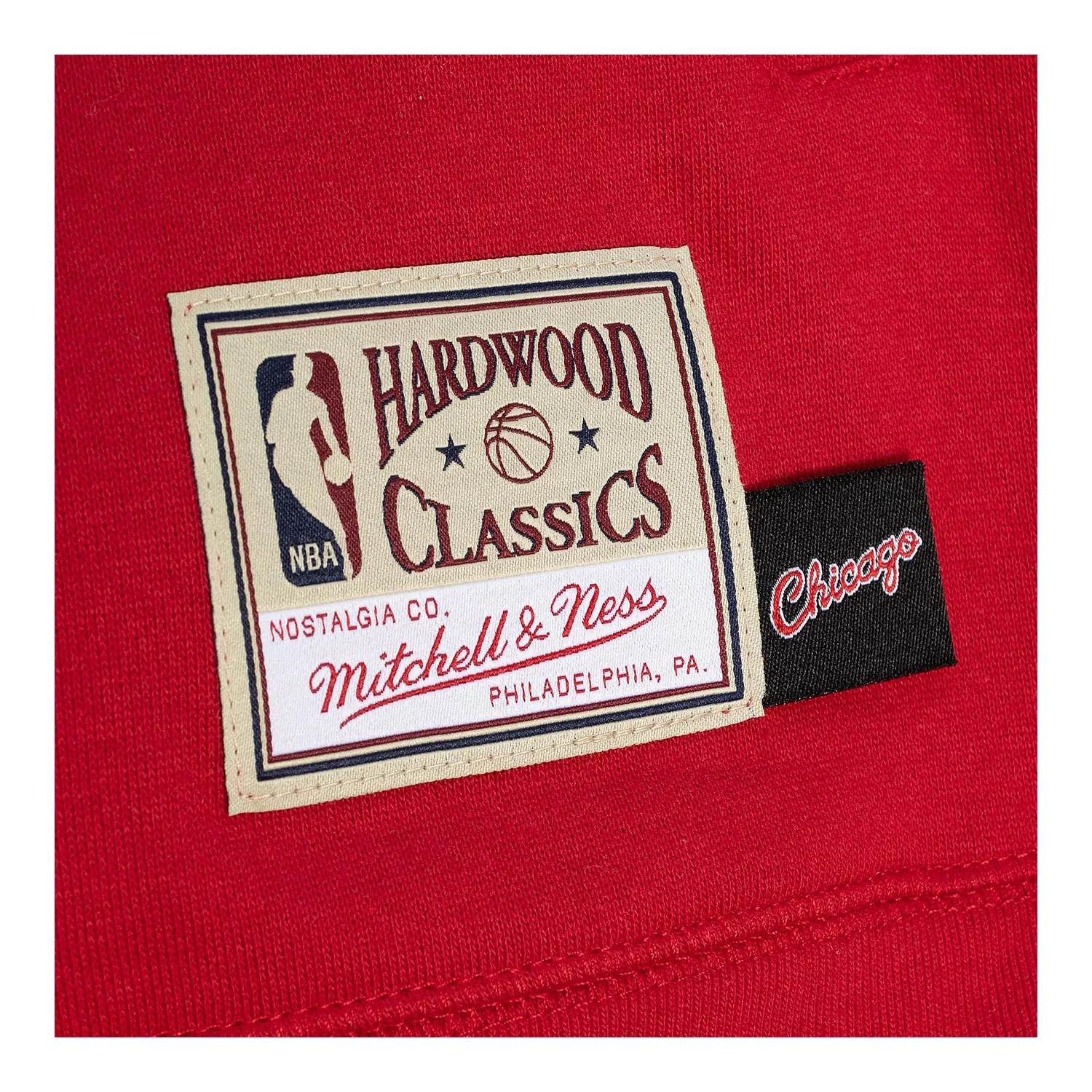 Ladies Chicago Bulls Mitchell & Ness Funnel Neck Hooded Sweatshirt - Image 4