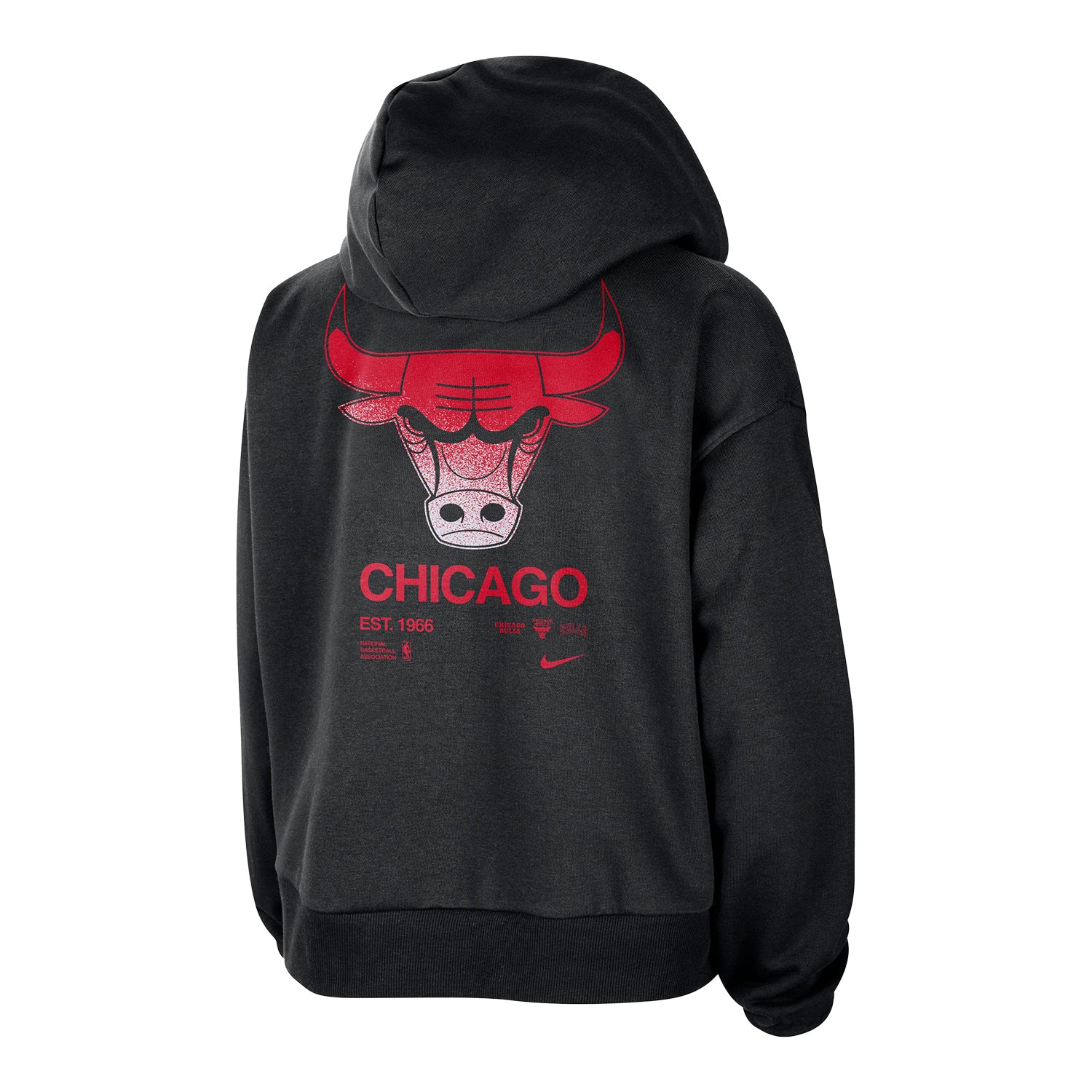Ladies Chicago Bulls Nike Standard Issue Pullover Hooded Sweatshirt - Image 2