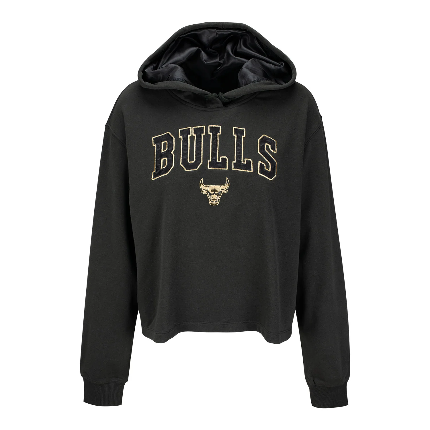 Ladies Chicago Bulls New Era Glam Applique Hooded Sweatshirt - Image 3