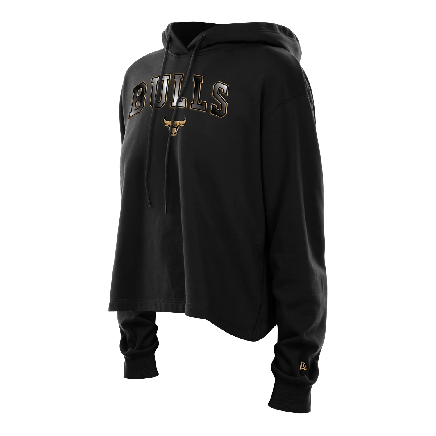 Ladies Chicago Bulls New Era Glam Applique Hooded Sweatshirt - Image 5