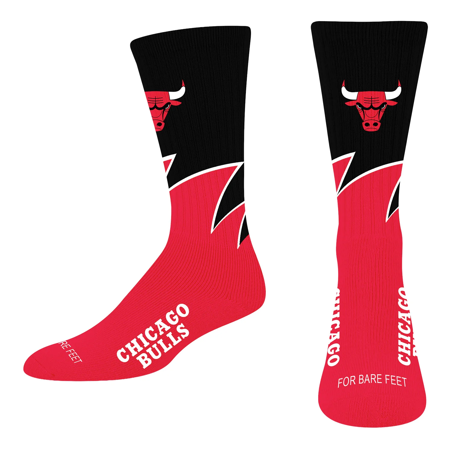 Chicago Bulls For Bare Feet Black Wave Socks