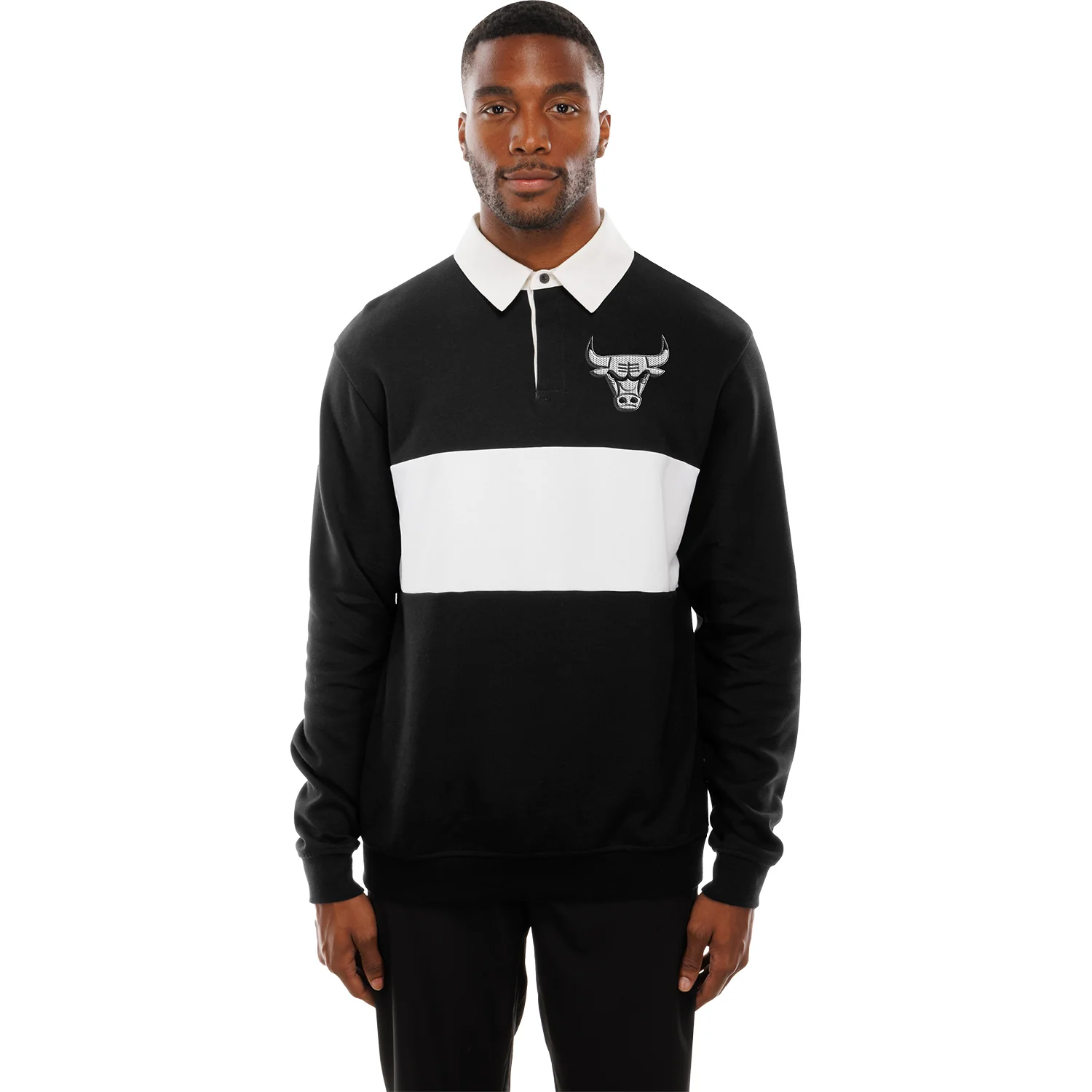 Chicago Bulls New Era Colorblock Rugby Shirt - Image 3