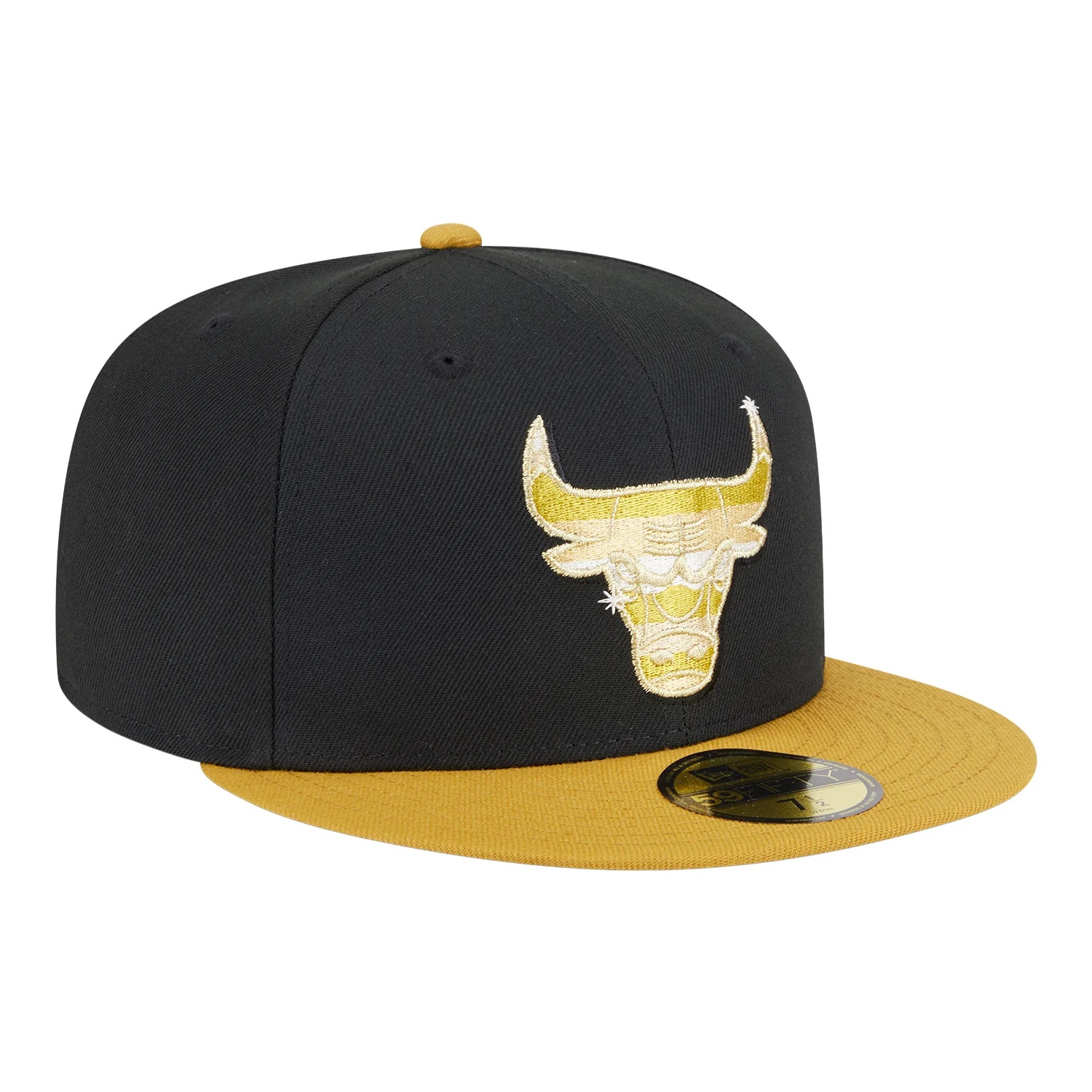 Chicago Bulls New Era Gold 5950 Day Fitted Hat - Image 4
