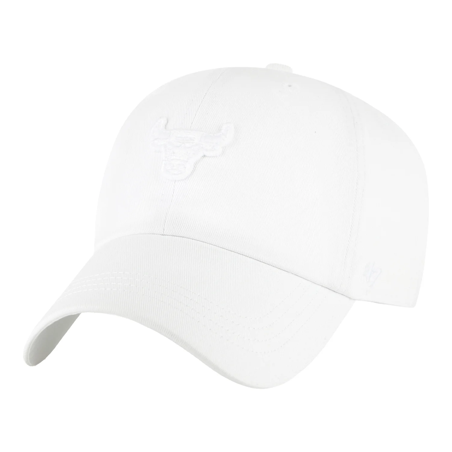 Chicago Bulls 47 Brand Contemporary Clean Up White Tonal Hat