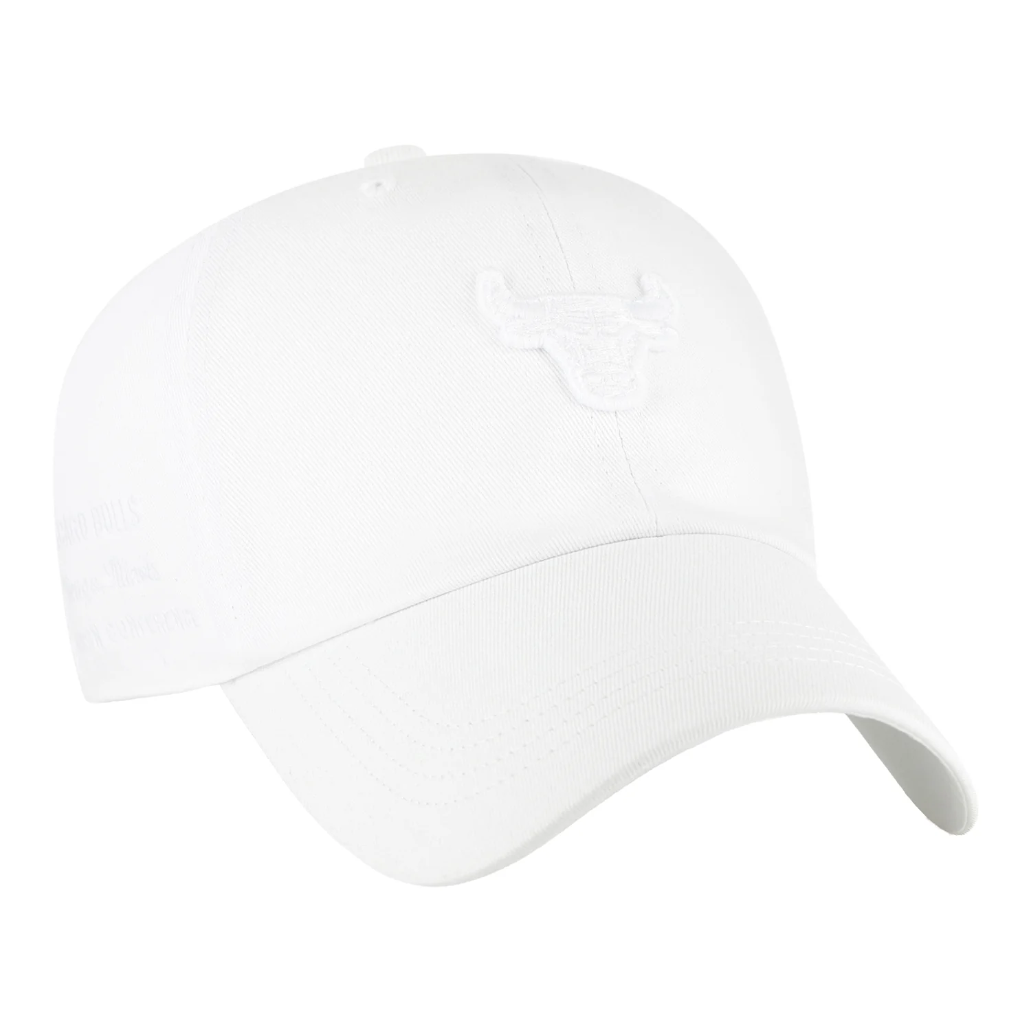 Chicago Bulls 47 Brand Contemporary Clean Up White Tonal Hat - Image 3