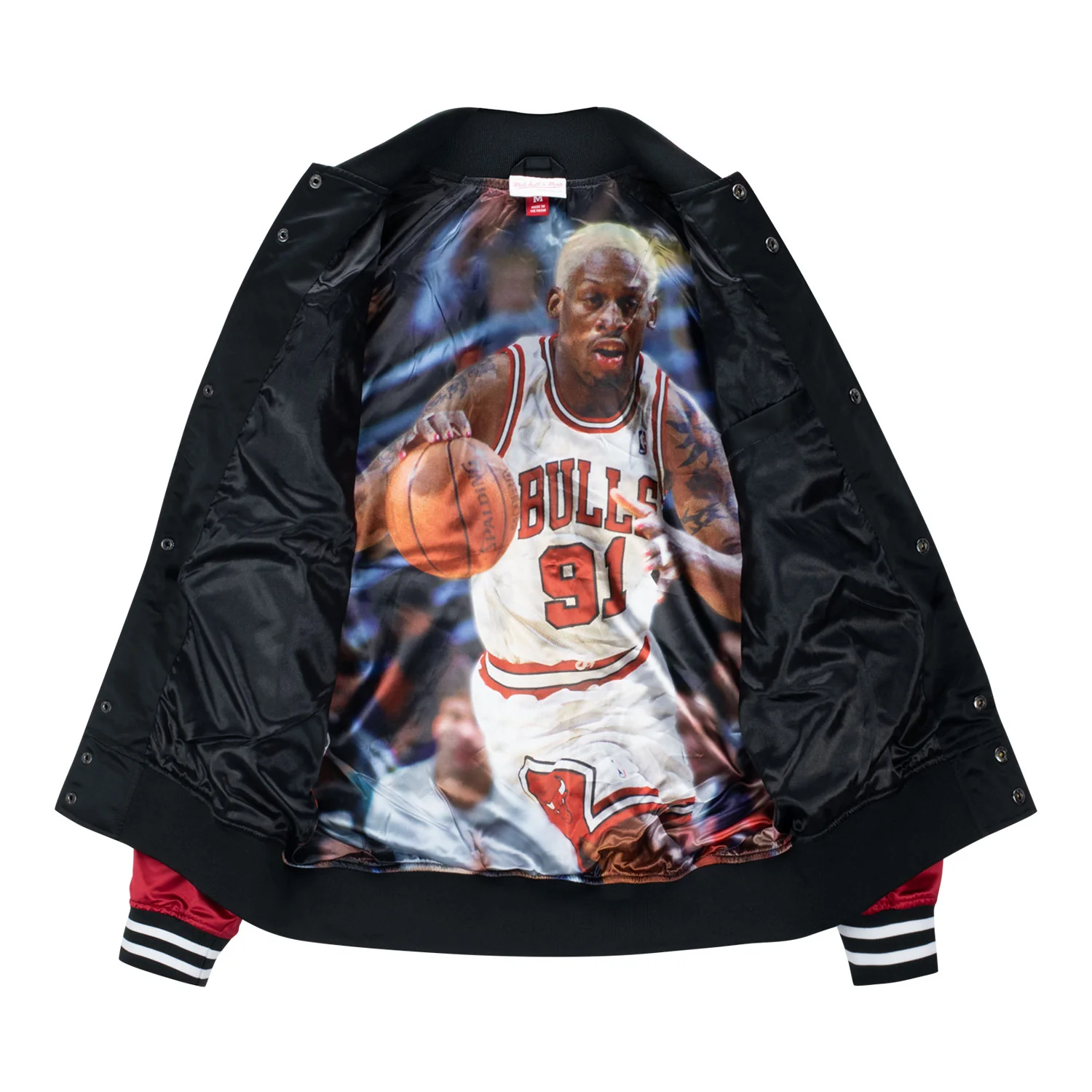 Chicago Bulls Mitchell & Ness Dennis Rodman Satin Jacket - Image 2