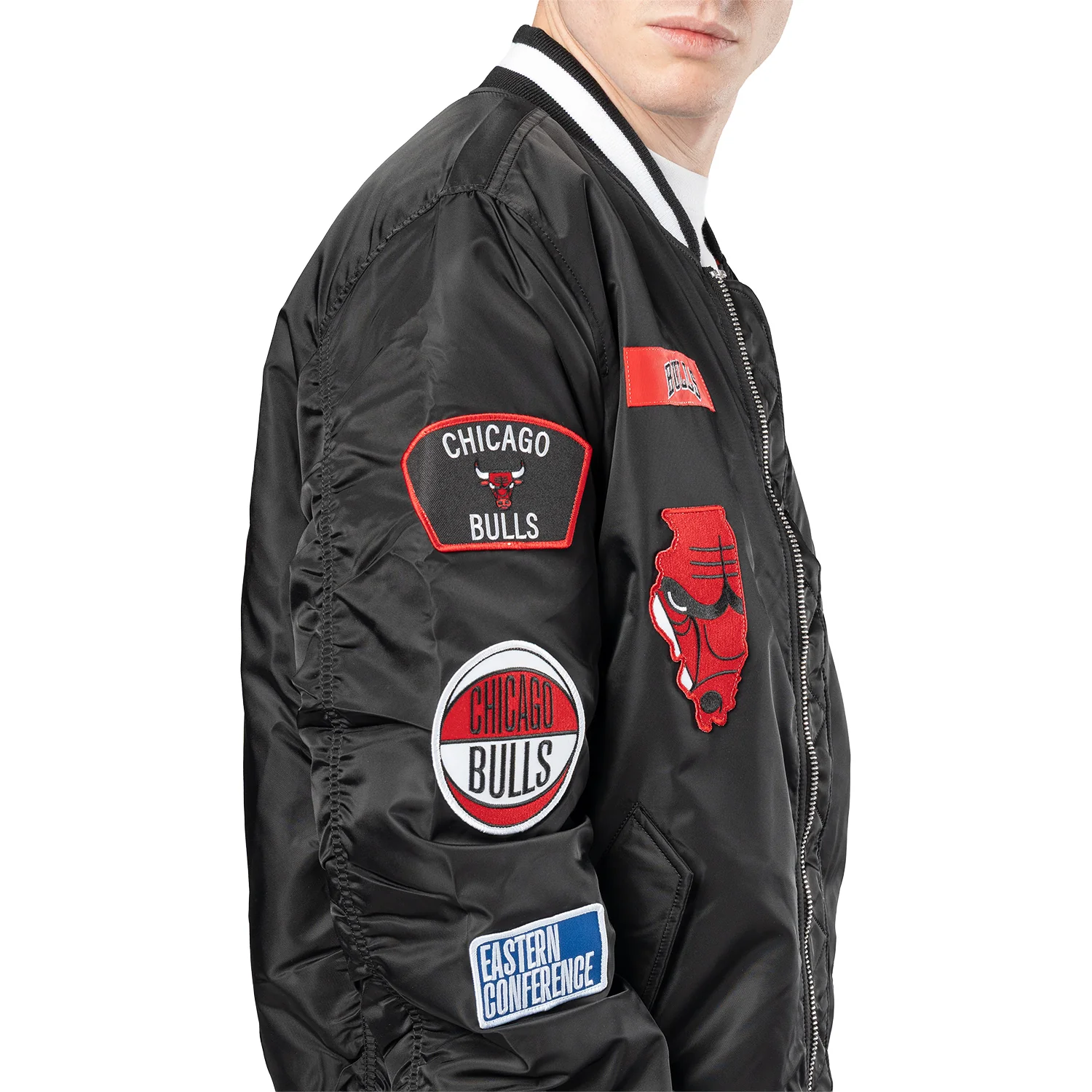 Chicago Bulls New Era Alpha Industries Patch Jacket - Image 4