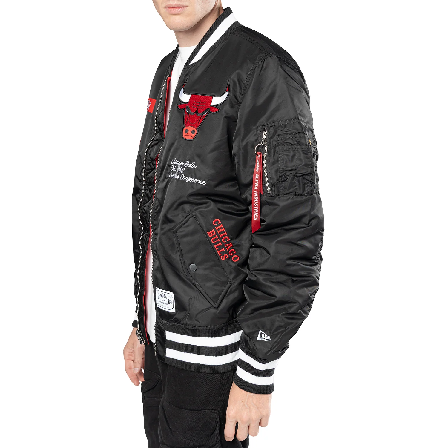 Chicago Bulls New Era Alpha Industries Patch Jacket - Image 5