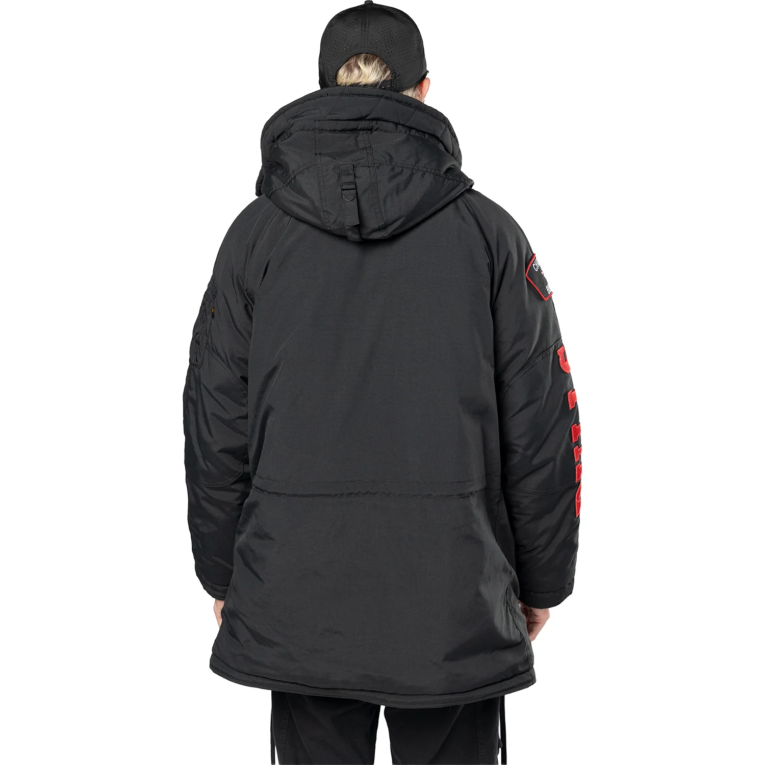 Chicago Bulls New Era Alpha Industries Patch Parka Coat - Image 4