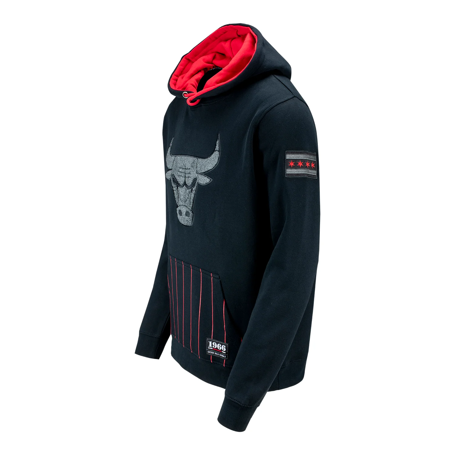 Chicago Bulls 1966 Pinstripe Hooded Sweatshirt - Image 3