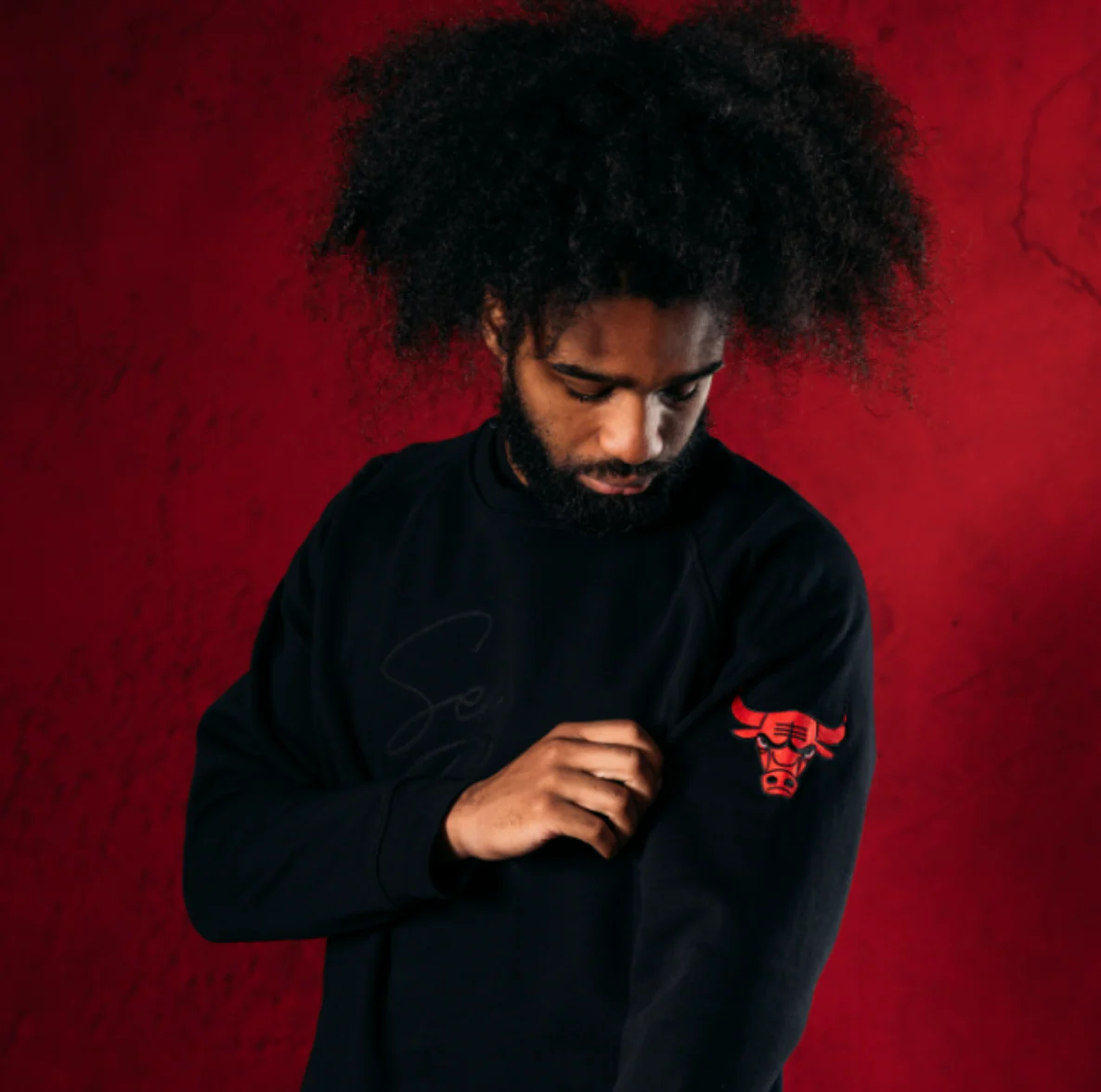 Chicago Bulls 1966 See Red Tonal Script Crewneck Sweatshirt - Image 4