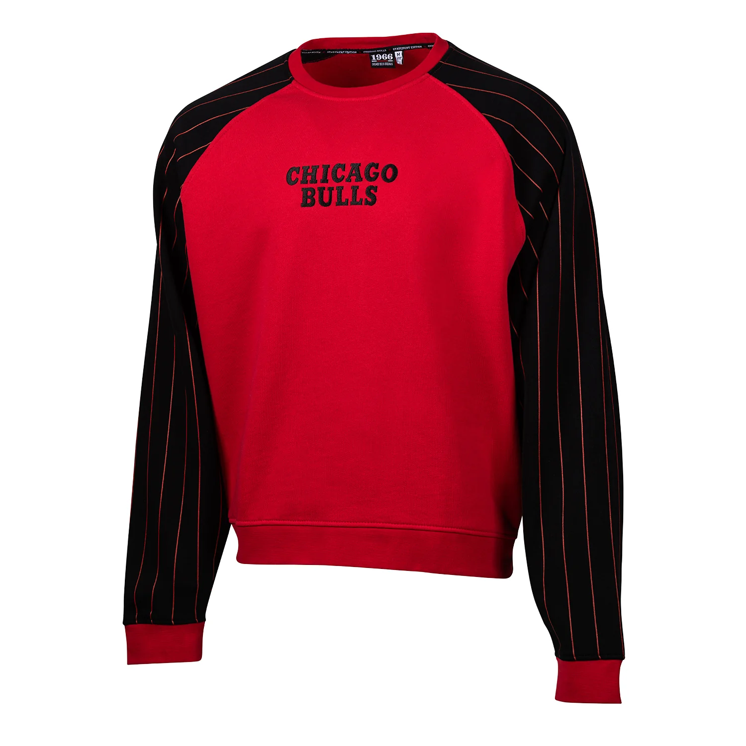 Chicago Bulls 1966 Statement Pinstripe Crewneck Sweatshirt - Image 6