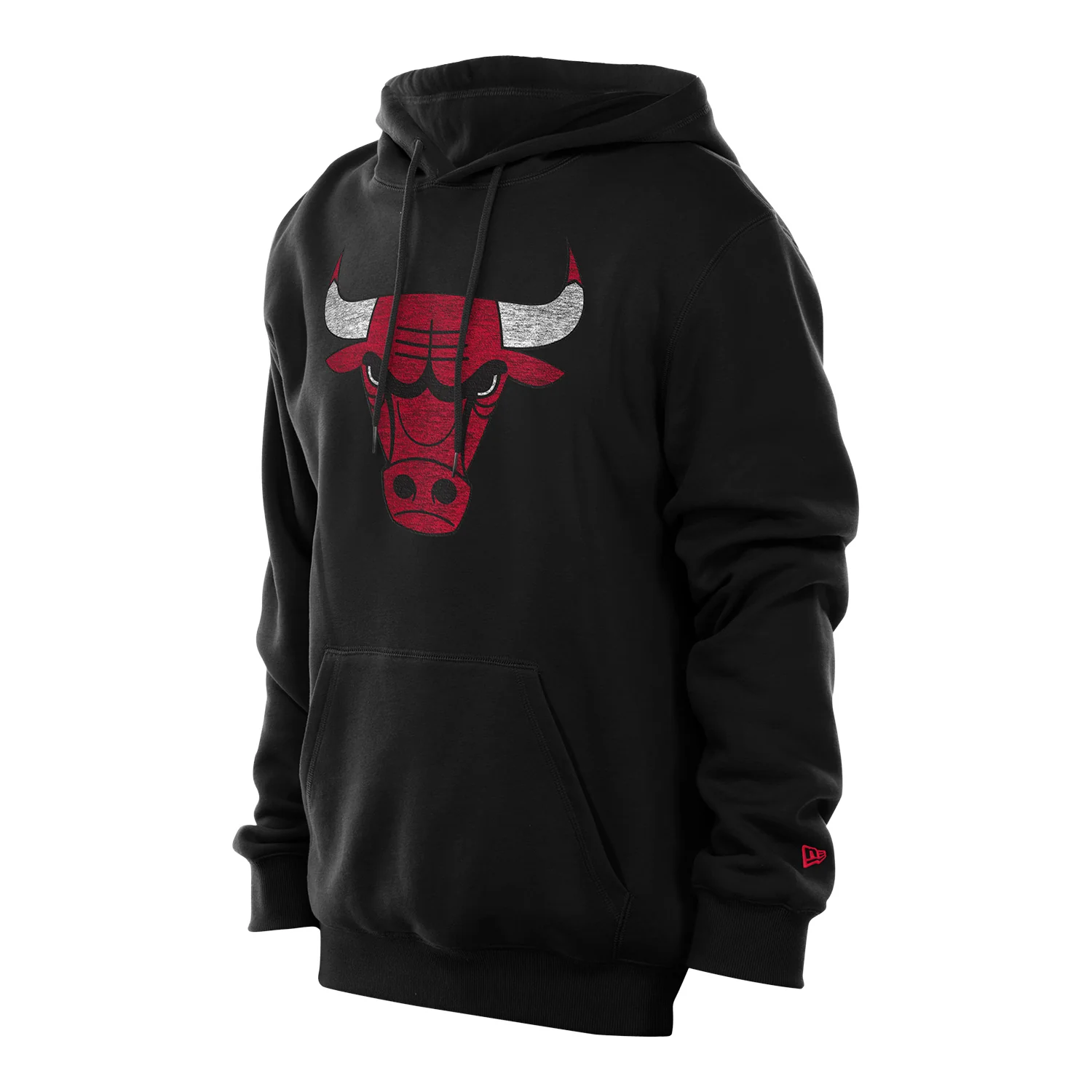 Chicago Bulls New Era Distressed Primary Logo Hooded Sweatshirt