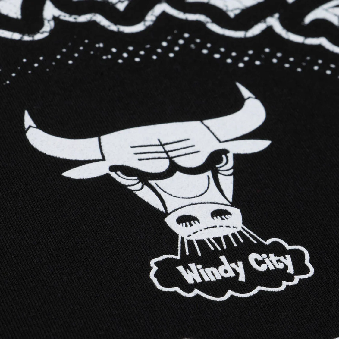Chicago Bulls Mitchell & Ness Team Play Old English Crewneck Sweatshirt - Image 4