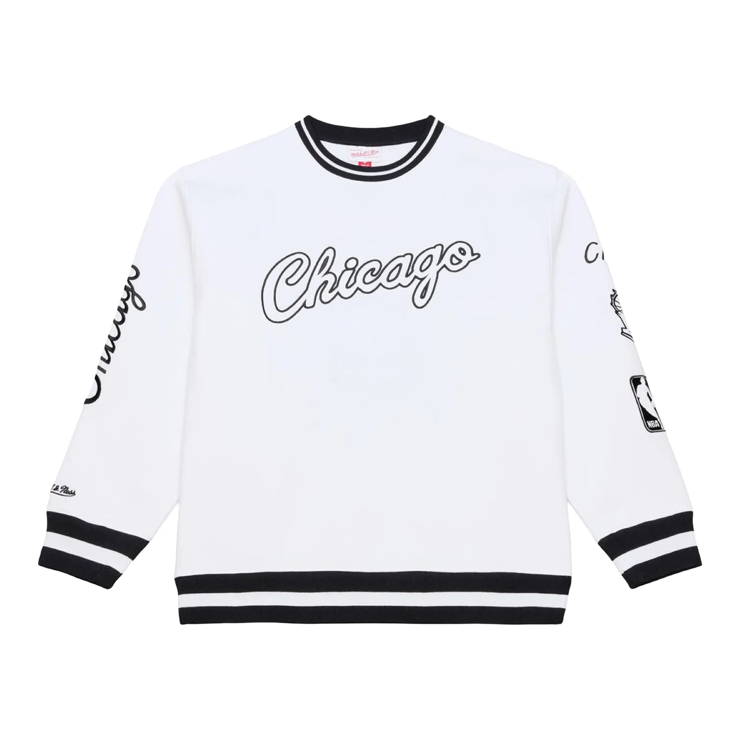 Chicago Bulls Mitchell & Ness Arctic White Crewneck Sweatshirt