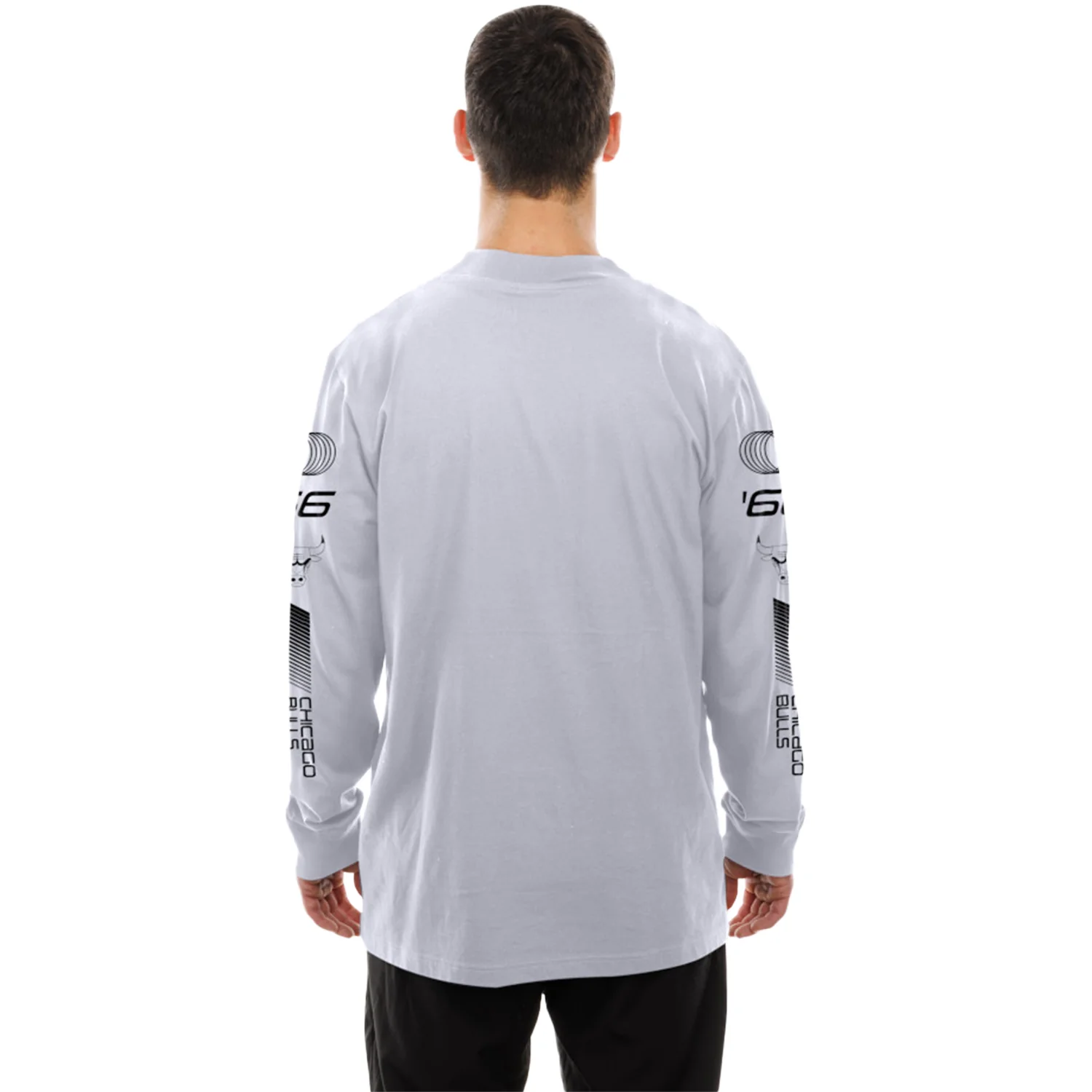 Chicago Bulls New Era Racing White Long Sleeve T-Shirt - Image 4