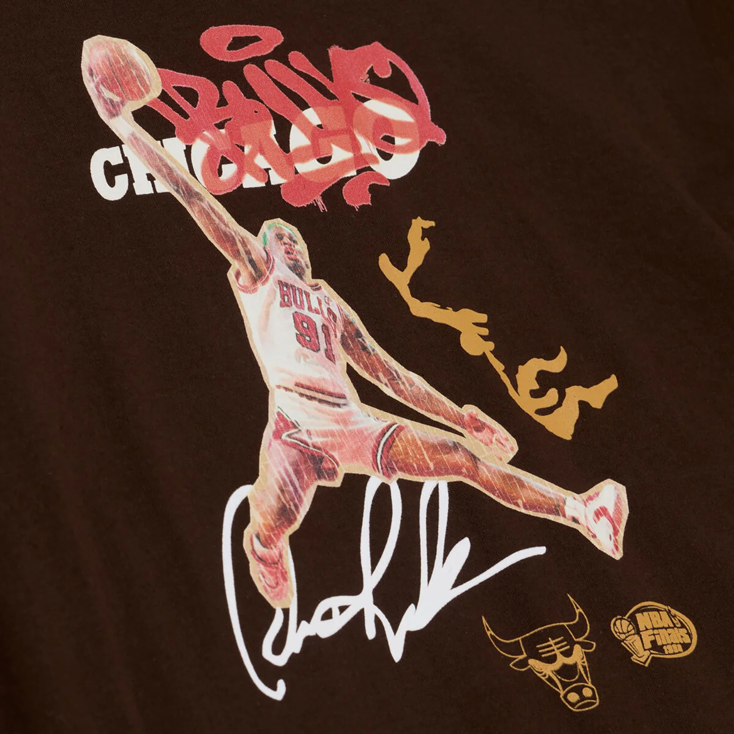 Chicago Bulls Mitchell & Ness Dennis Rodman Don't Mean A Thing Heritage T-Shirt - Image 3