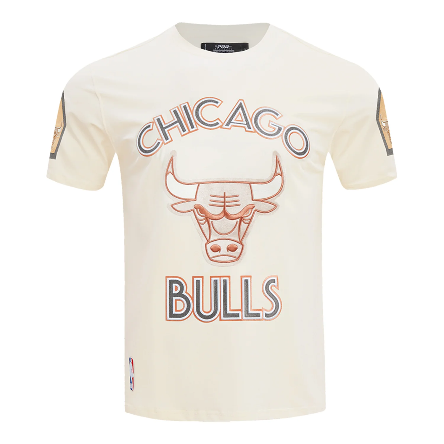 2024-25 Chicago Bulls City Edition Pro Standard Multi-Logo Off-White T-Shirt - Image 3