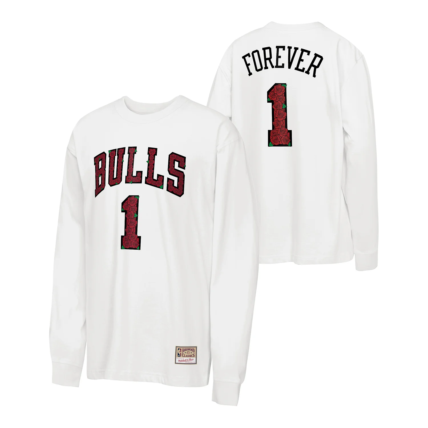 Youth Chicago Bulls Mitchell & Ness Derrick Rose Forever 1 Long Sleeve T-Shirt - Image 2