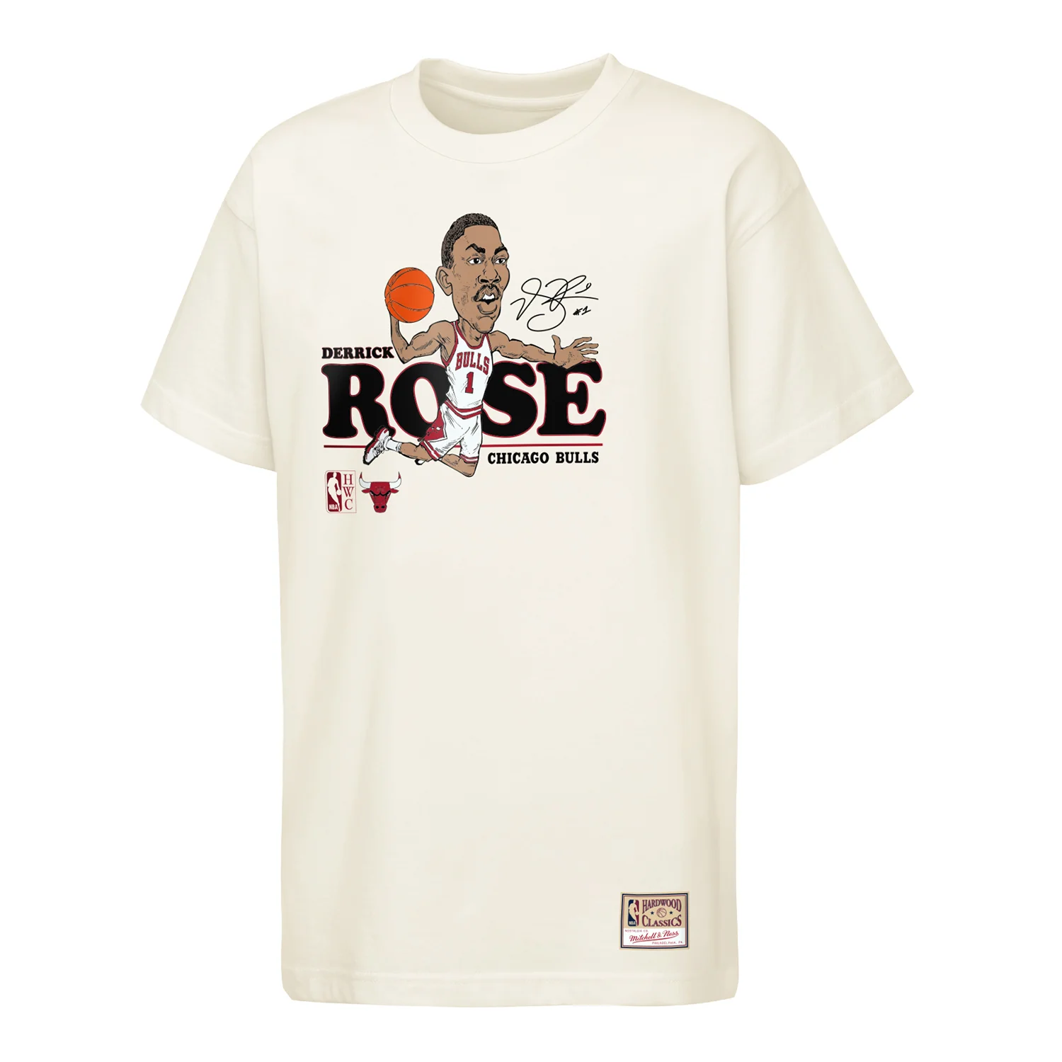 Youth Chicago Bulls Mitchell & Ness Derrick Rose Caricature T-Shirt - Image 3